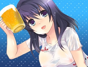 【透け着衣】濡れて体が透けちゃっている女の子の二次元エロ画像＆イラスト Part06