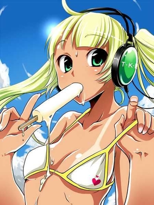 【日焼け】褐色肌が魅力的な女の子の二次元エロ画像＆イラスト Part33
