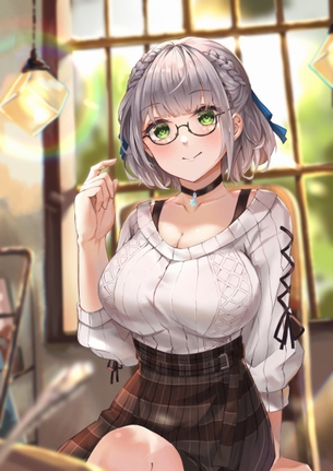 【おっぱい】セーター越しの揉み心地がとても良さそうな着衣巨乳女子画像