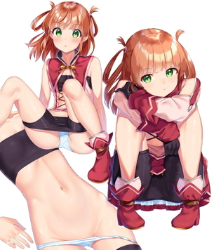 【二次】スカートの下にスパッツを履いてる、防御力高い女の子の画像