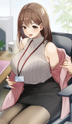 【画像】巨乳のお姉さんが着た、ニット生地の胸の膨らみの破壊力がこちらwwwwwwwwwwwwwww