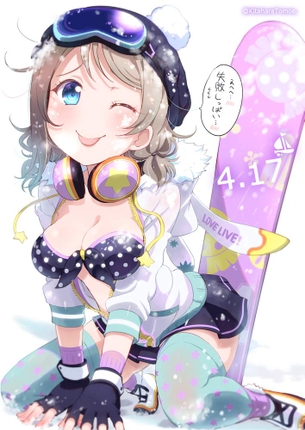 【ｶﾞﾝｶﾞﾝｽﾞﾝｽﾞﾝ】スノボを楽しむ女子の二次画像【ｸﾞｲｸﾞｲ上･･･