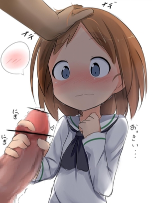 かわいい女の子の手に握られてシゴかれる二次エロ画像