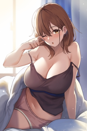【２次】 寝起き姿の女の子のエロ画像その５
