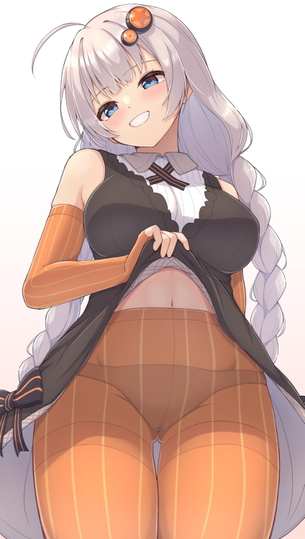 【二次】縦ライン入りのオレンジ色カラータイツ脚がとってもエッチで可愛い紲星あかりちゃんの画像とかエロ画像とか【VOICEROID】