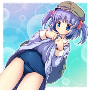 パンツとかおっぱいとか見られるかも。。。という恐怖心で濡れちゃうたくし上げ二次元エロ画像