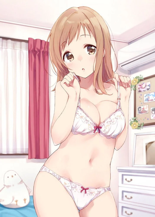 女の子のブラジャーに転生したくなっちゃう下着二次元エロ画像