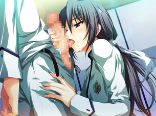 可愛い女の子が汚いおちんちんをフェラチオしてるこの矛盾がとってもえっちな二次元エロ画像