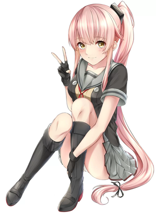 おパンツがちらりと見えちゃってる女の子・・・気が付いてないのでしょうか？