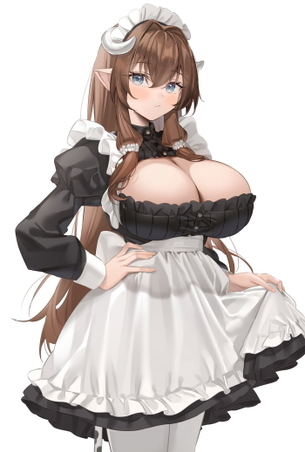 【画像】クッソ可愛すぎるメイド服の女の子イラストwwwwwwwwwww