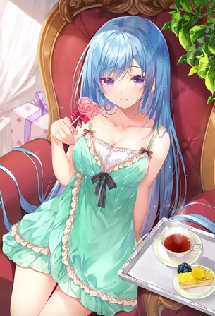 【非・微エロ】水曜日の青髪美少女画像まとめ　その１７７