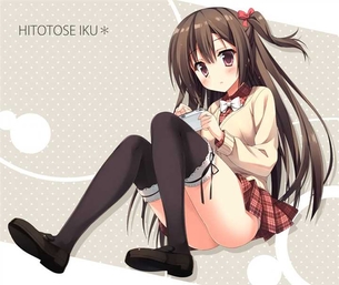 【ニーソ】ぴちぴちのニーソが似合う女の子の二次元エロ画像＆イラスト Part22