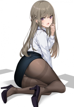 【ストッキング】可愛くて美脚なOLさんのパンスト脚を愛でたい画像