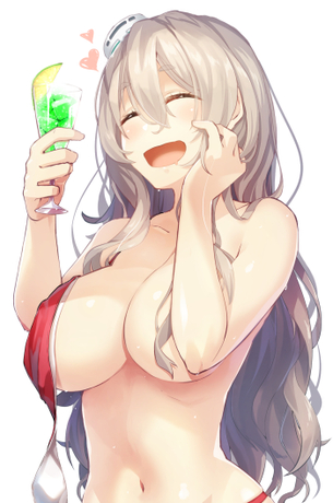 【二次】手ブラや髪ブラで乳首だけ隠れたエロ画像まとめ Part１