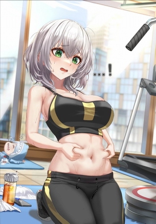 【二次】レギンスやロングスパッツ履いて運動してるスポーツ女子の画像