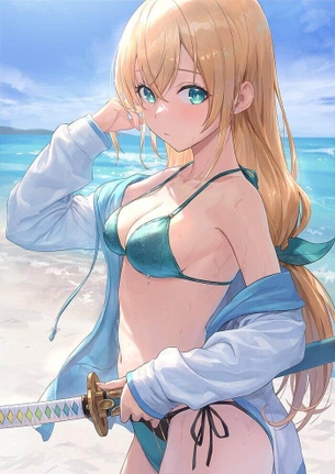 [ホロライブ][エロ画像]風真いろはと海でデートしたよ～♪