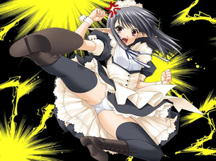 パンチラしながら怒ってる怒り顔の二次画像