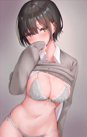 ボーイッシュなのに体つきはしっかり女性なギャップが抜ける二次元エロ画像
