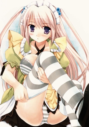 【虹画像】縞ニーソックスの女の子の画像集 part6
