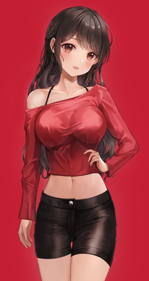 服の上からでも巨乳感が伝わってきて妄想が捗る二次元エロ画像5