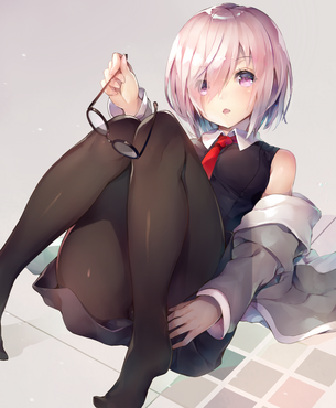 【FGO】黒タイツ可愛いマシュ・キリエライトちゃんのエロ画像