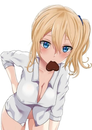 [かぐや様][エロ画像]早坂愛にいかがわしい態勢でチョコをもらったよ～♪