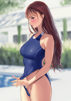 水に濡れてギュッと身体を締め付けてる競泳水着の少女＆お姉さんが（*´д`*）ﾊｧﾊｧ (65)