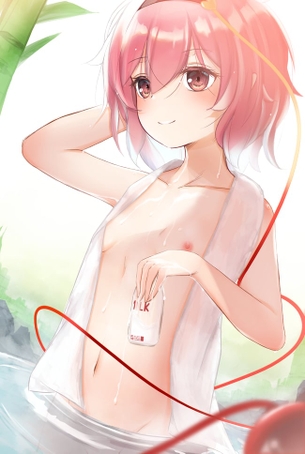 【エロ】温泉に入ってる女の子達の二次エロ画像１４【お風呂・温泉】