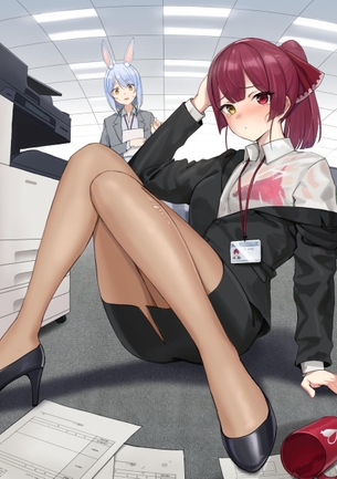 【ナチュスト】ナチュラル系のストッキングを履いたOLの画像【パンスト】