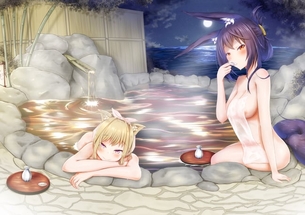 【エロ】温泉に入ってる女の子達の二次エロ画像１３【お風呂・温泉】
