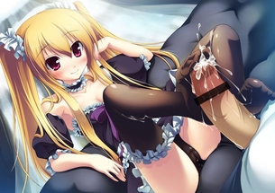 二次元少女の足コキ画像！こんな可愛いあんよでシゴかれたいｗ
