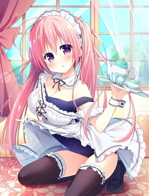【ピンク髪】女の子らしいピンク色の髪色少女の二次元エロ画像＆イラスト Part34