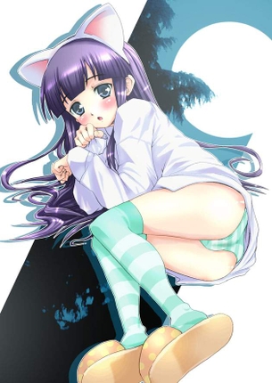 【虹画像】縞ニーソックスの女の子の画像集 part2