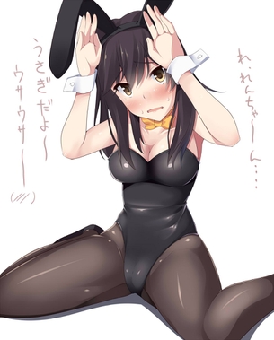 【二次】黒スト可愛いバニーガールちゃんの健全な画像【黒タイツ】