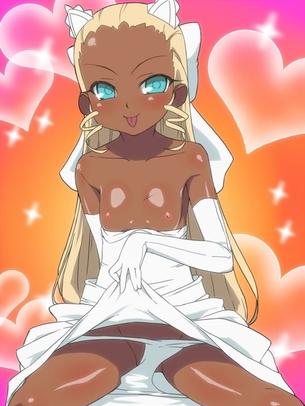 【日焼け】褐色肌が魅力的な女の子の二次元エロ画像＆イラスト Part106