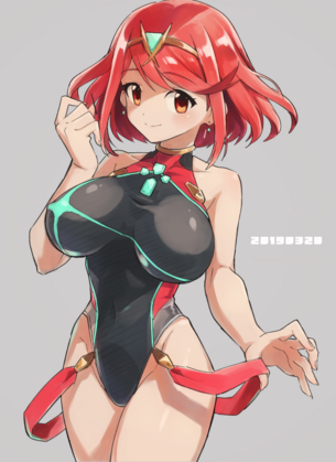 【二次】体にピタっとしたレオタード風の戦闘用衣装を着た女の子の画像