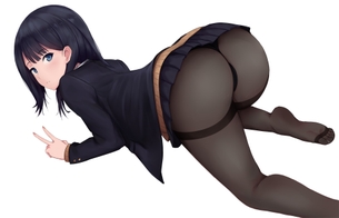 【JK】女子校生の黒タイツに包まれたお尻を撫で回したい画像【黒スト】