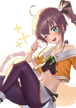 【ホロ】貴重な黒タイツ枠の夏色まつりちゃんの脚を愛でたい画像