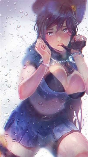 【乳ワイパー】おっぱいをガラスにこすりつけている女の子の二次元エロ画像＆イラスト Part08