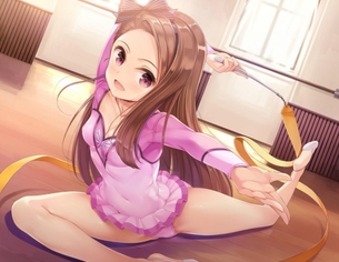 【二次】レオタード姿で新体操してる健康的な女の子の画像