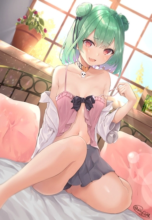 【非・微エロ】木曜日の緑髪美少女画像まとめ　その７４
