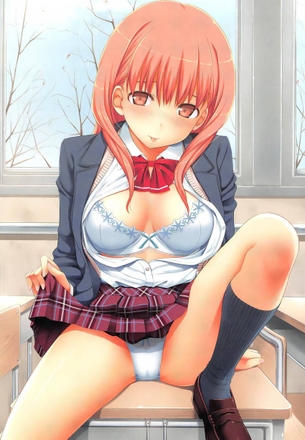 【2次】教室でのえっちな女の子たちのエロ画像