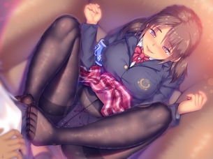 女の子の足で精液を搾り取られたい人の為のタイツパンスト足コキ画像
