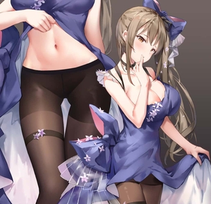 たくし上げてる女の子のエロ画像：イラスト その７