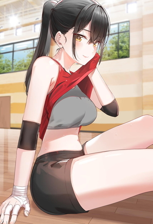 スポーツブラ着用女子の無防備な健康エロス(*´Д`*)ﾊｧﾊｧ ⑬