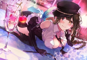 おっぱいを乗せる、「乳乗せ」のエロ画像：イラスト【フェチ】 その２１