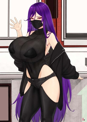 マスク美人の素顔が気になるエロ画像：イラスト【フェチ】