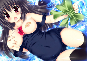 巨乳ちゃんのスク水姿がエロすぎる件についてｗ