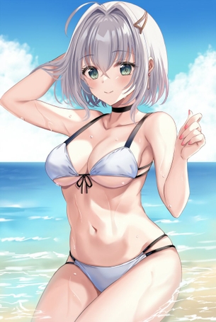 【画像】目のやり場に困りすぎるwww水着姿の二次女の子画像がこちら