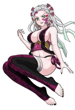 【鬼滅の刃】こんな超絶エッロエロな堕姫の抜ける二次エロ画像があったのか？！